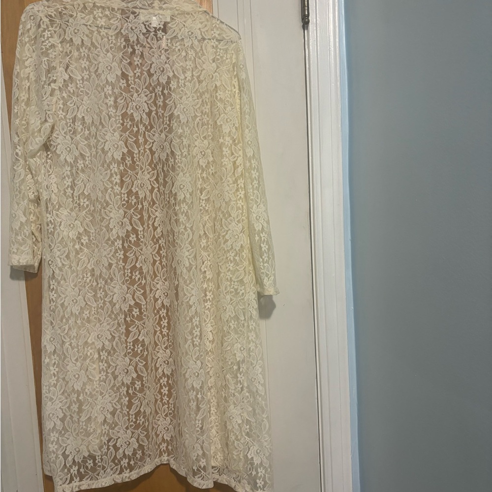 Chic Long Sleeve Lace Dress in Cream